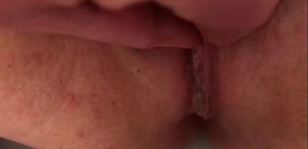  Busty wife cream pie in her wet gaping and loose creamy pussy